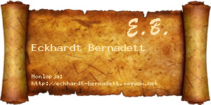 Eckhardt Bernadett névjegykártya
