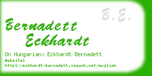 bernadett eckhardt business card